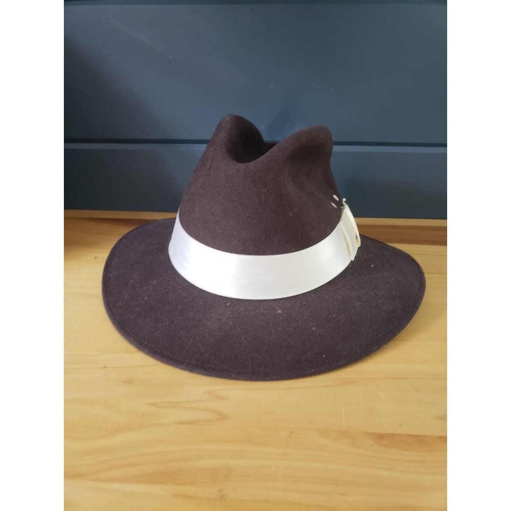 Vintage Florenzi Brown Wool Safari Hat